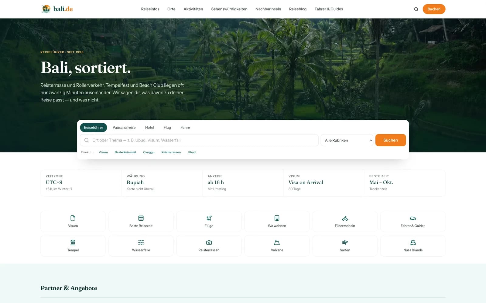 Startseite von bali.de